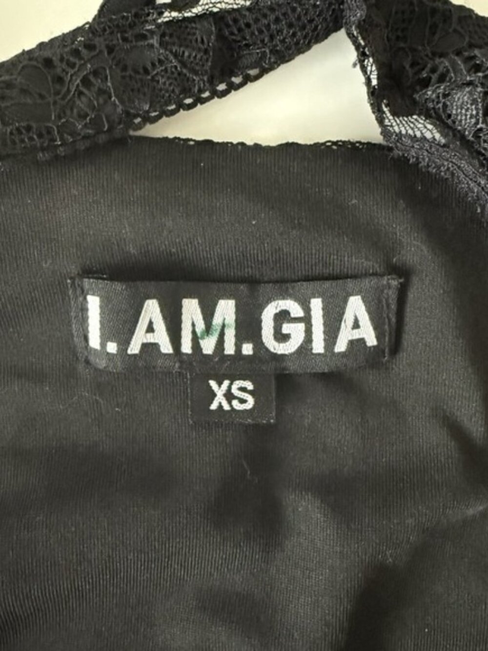 I Am Gia Black Lace Crop Top Womens XS Fairy Grunge Clubwear Whimsigoth Party - Picture 8 of 12